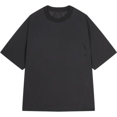 速写中袖T恤长款宽松圆领