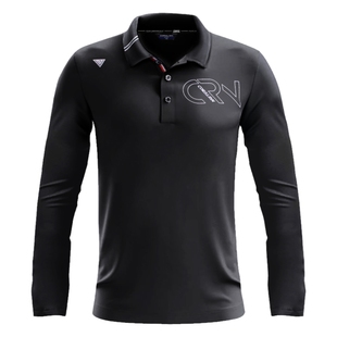 韩国可莱安羽毛球服女新款速干高尔夫服装男款翻领长袖运动服套装