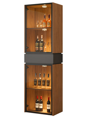 客厅实木酒柜展示柜2026新款