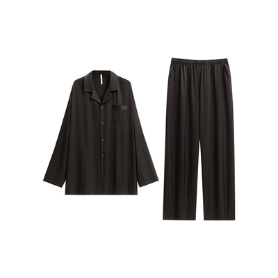 王鹤棣同款条纹男士大码真丝睡衣