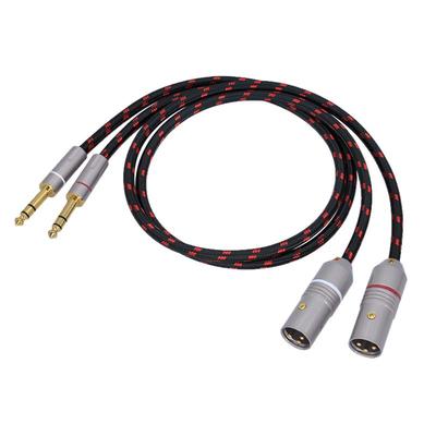 银珂单晶铜镀银65xlr转卡农声卡