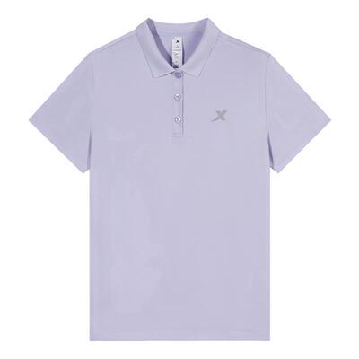 特步polo衫女翻领短袖T恤夏季透气正品2026新款休闲运动速干上衣