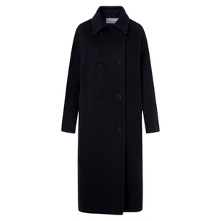 朗姿羊毛翻领复古优雅毛呢外套气质通勤呢子大衣2025年冬季新款