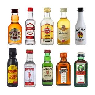 便利店调酒迷你洋酒小酒版套装鸡尾酒伏特加威士忌小瓶酒基酒