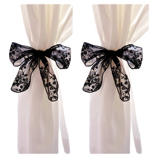 法式蕾丝蝴蝶结绑带窗帘纱帘装饰配件小饰品北欧扎绳点缀花边绑绳