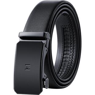 海澜之家皮带男新款真牛皮腰带磨砂扣头自动扣裤带潮流礼物送男友