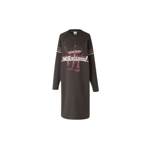 VVNK JANE PLUS春季新品圆领印花海军风卫衣连衣裙女J310653306B