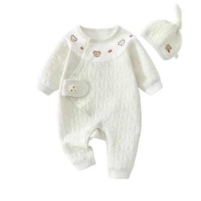 棉恋森新生婴儿衣服秋冬季连体衣