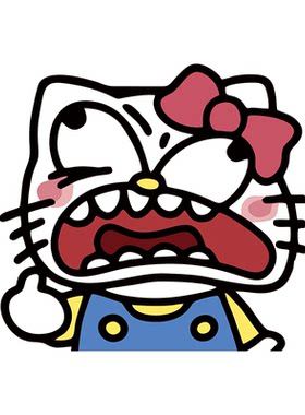 没有公积金凯蒂猫搞笑防水车贴
