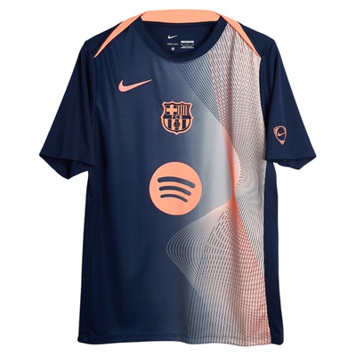 巴萨25/26赛前训练服短袖球衣