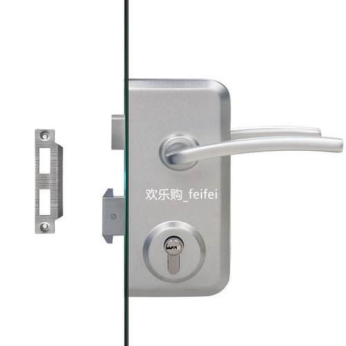 办公隔断门锁 单门玻璃锁 双门玻璃门执手锁 玻璃锁外装锁