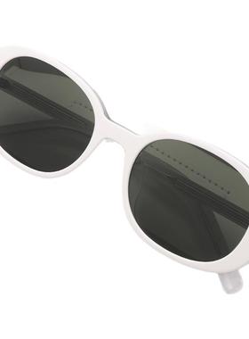 白色复古韩系风防紫外线眼镜