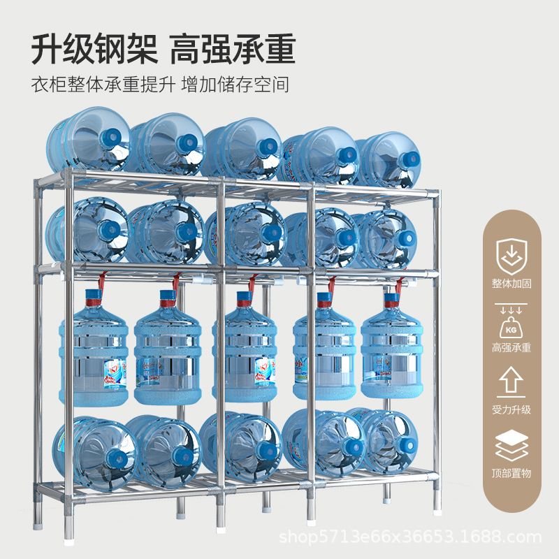 简易布衣柜卧室家用结实耐用封闭防尘挂衣橱全钢架加粗简约收纳柜