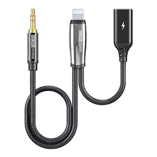 适用苹果安卓手机连接罗德猛玛大疆麦克风直连TypeC转接头Lightning转3.5mm音频线充电连麦克风二合一音频线