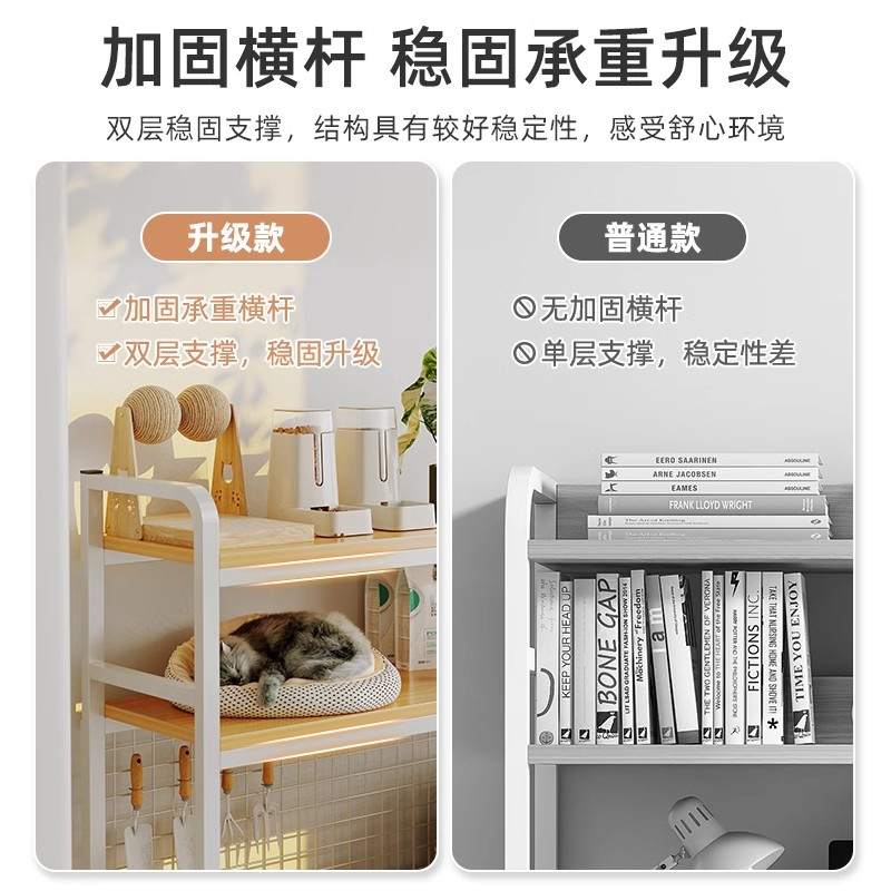 带网格书架书桌收纳置物架电脑桌艺多层桌上学生铁洞洞架子板桌面