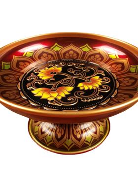 合金供盘莲花招财供佛水果贡品盘