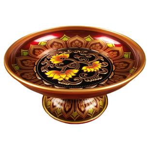 合金盘子供盘莲花水果盘供佛财神家用佛前供奉贡果贡品盘佛具上供