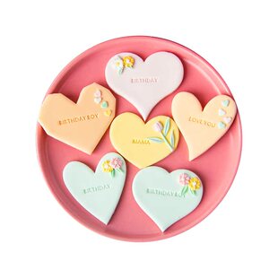 几何心形饼干模具 情人节爱心切模套装翻糖蛋糕小号大号烘焙工具