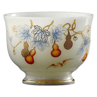 冰种璞玉瓷高档茶杯主人杯高端个人专用精致特别高级感景德镇聚财