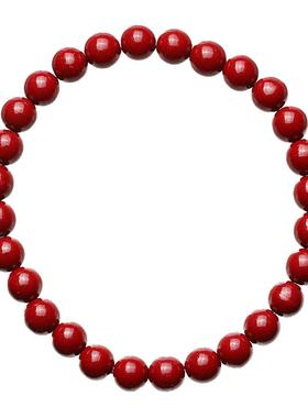 暖言天然原矿朱砂手链