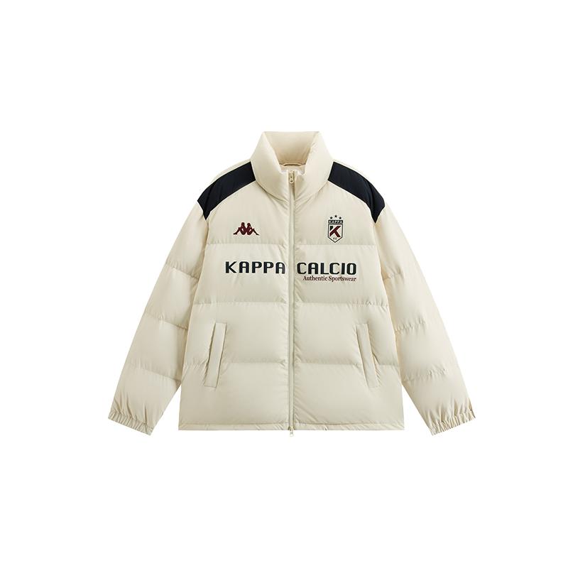 Kappa卡帕男女同款2026冬季新款经典百搭情侣立领运动羽绒服鸭绒