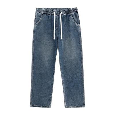 加绒加厚加长裤子男高个子牛仔裤