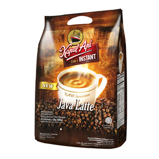 印度尼西亚进口火船牌爪哇拿铁咖啡三合一速溶咖啡粉两袋装1000g