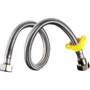 潜水艇马桶连接进水管 4分上水管高压防爆水管304不锈钢编织软管