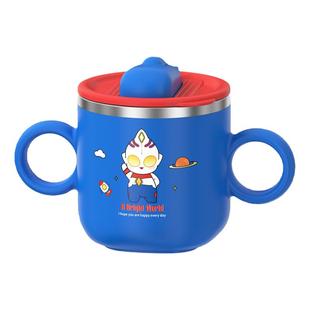 儿童水杯家用防摔带刻度吸管杯带盖学饮水杯316不锈钢宝宝牛奶杯