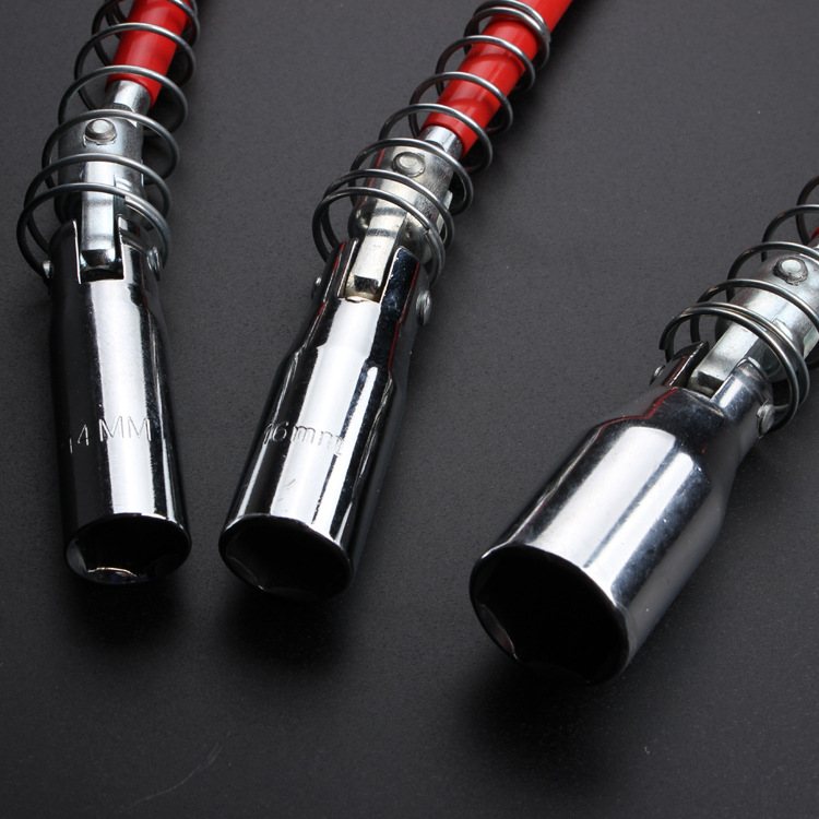 火花塞套筒扳手加长万向火星套筒扳手14/ 16 /21mmT型火星塞扳手