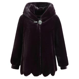 妈妈冬装高档皮草外套2025新款贵夫人中老年女加厚水貂绒奶奶大衣