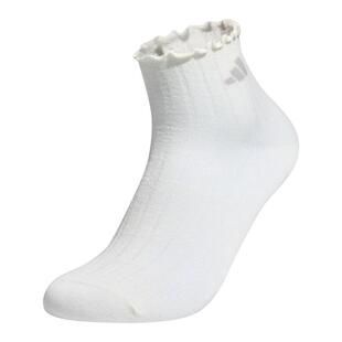 一双装荷叶边条纹舒适休闲及踝运动袜女子adidas阿迪达斯轻运动