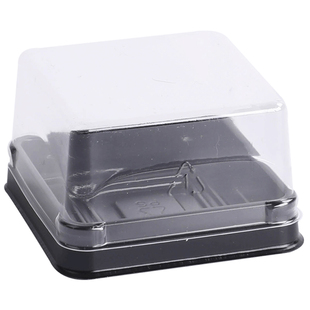 吸塑盒蛋黄酥圆形独立透明包装盒封条雪媚娘底托烘焙点心盒月饼