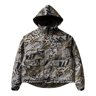 STA X RMD冬季加厚SR国潮豹纹棉衣外套休闲保暖棉袄潮牌连帽棉服