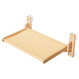 猫吊床窗户吸盘悬挂式四季通用实木可折叠猫床猫窝猫咪晒太阳神器