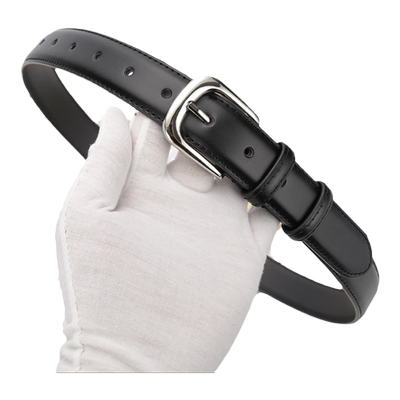 军训大初高中小学生儿童皮带女童装饰男童牛仔裤腰带女士黑色牛皮