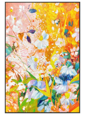 轻奢手绘立体肌理风景装饰画