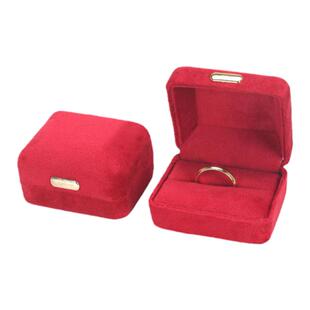 绒布铁盒丝绒首饰盒双戒手镯手链盒珠宝包装礼品盒单戒盒带金属扣