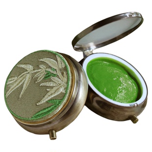 西泠印泥竹若刺绣绿色印泥成品书画闲章专用便携印泥盒古法手工女生礼物高级感国风生日创意礼物