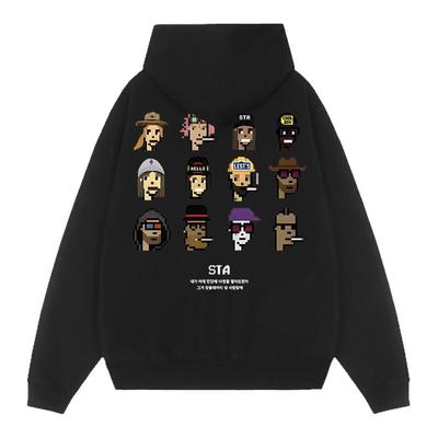 STA宽松重磅男女街头连帽卫衣潮