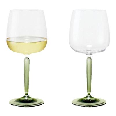 丹麦KAHLER复古绿欧式水晶玻璃红葡萄酒杯高级感香槟杯家用高颜值