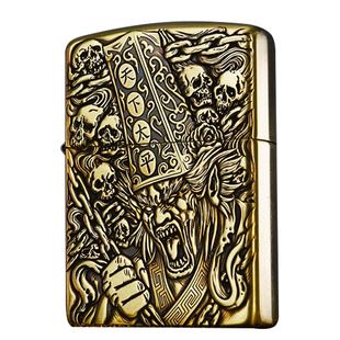 zippo正品打火机 黑白无常鬼王浮雕官方旗舰店防风煤油送男友礼物
