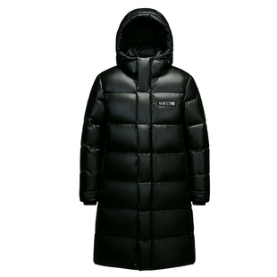 皮尔卡丹高端连帽羽绒服男士长款过膝冬季新款白鸭绒厚款保暖外套