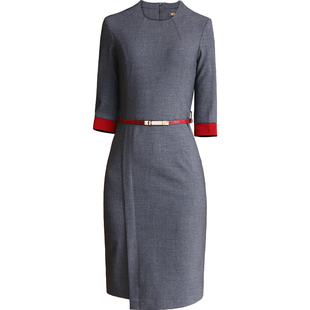 职业女装连衣裙空姐制服空乘学院学生校服酒店礼仪前台工装裙春季