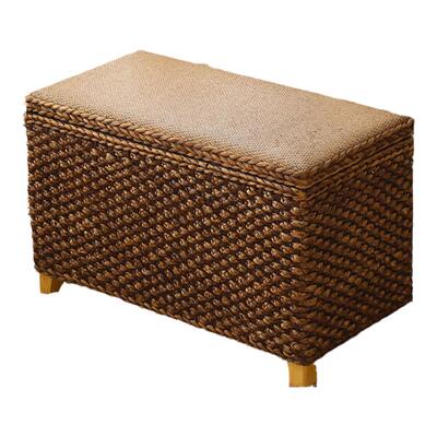悠悠草藤编换鞋凳沙发凳储物箱