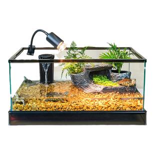 玻璃乌龟饲养缸家用养大乌龟专用缸带晒台别墅龟缸生态箱造景鱼缸