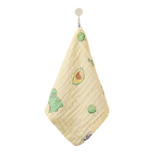 婴儿口水巾宝宝洗脸毛巾儿童纱布纯棉方巾六层不掉毛新生儿可爱