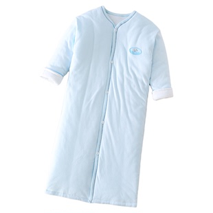 儿童睡袍加长款秋冬加厚男童女童睡衣纯棉家居服棉袍睡袋防踢被子