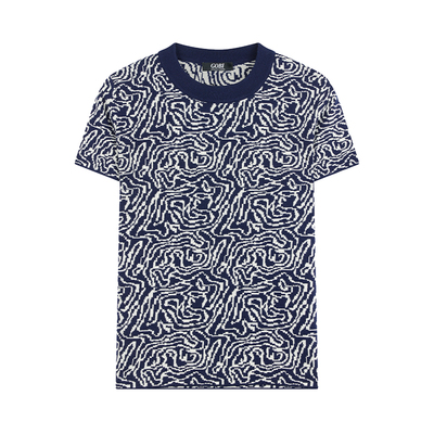 gobi设计感棉羊绒女圆领短袖T恤