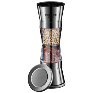 不锈钢胡椒研磨器家用手动现磨花椒粉海盐黑胡椒粒厨房研磨调料瓶